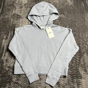 Jason Scott Womens Ally Hoodie Folkstone Blue Pullover Sweatshirt XS NWT